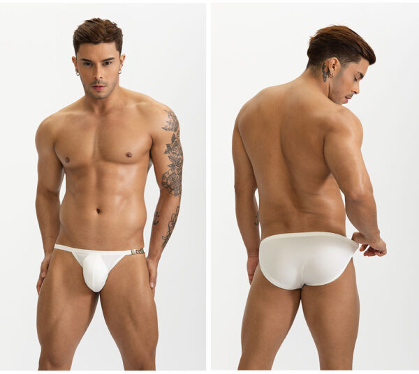 Luxury Low‑Rise Jockstrap with Gold Buckle — Sexy & Breathable